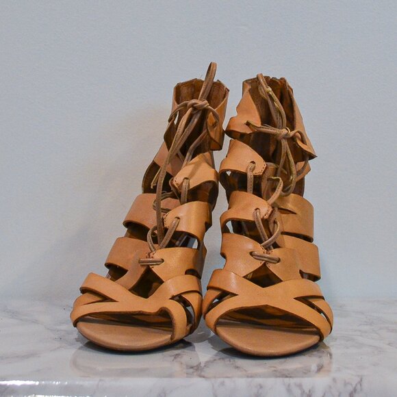 FRANCO SARTO | NUDE LACE UP HEEL - Picture 2 of 8